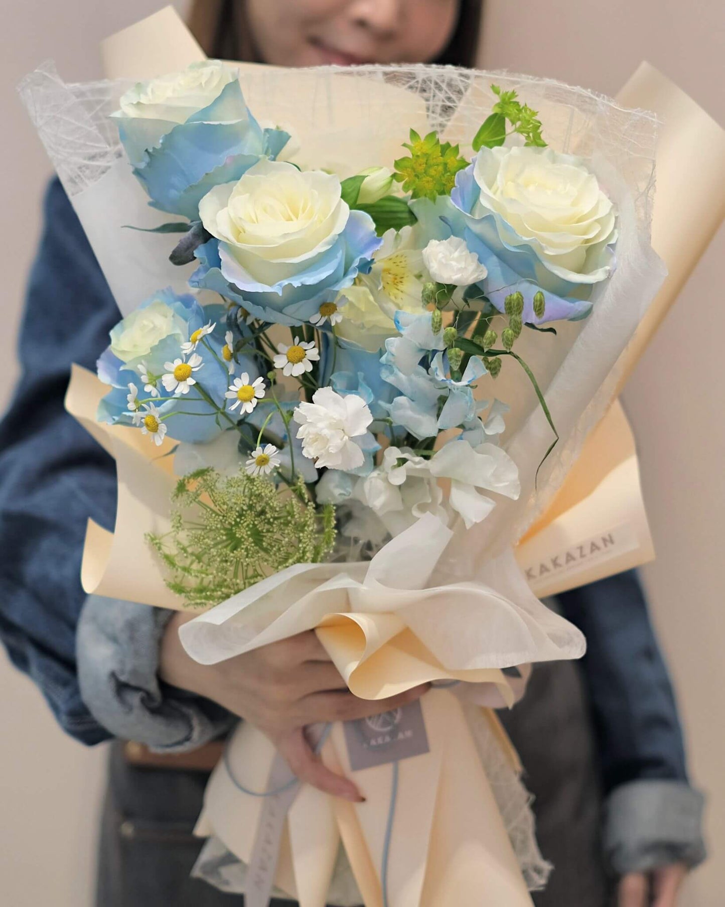 White and Blue Flowers