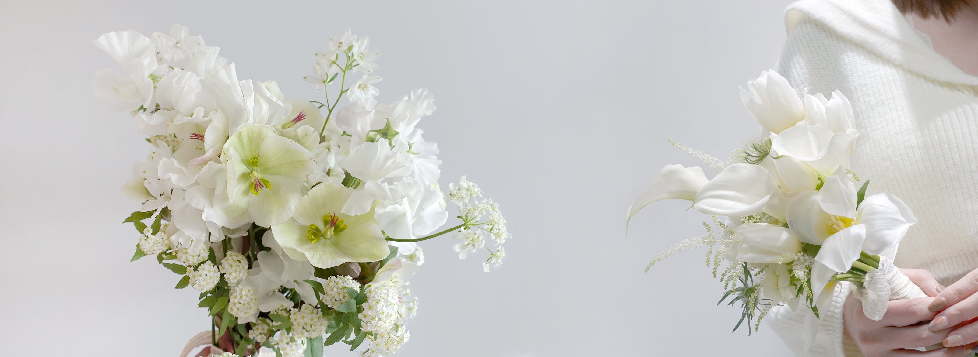 Wedding Flower with light grey background